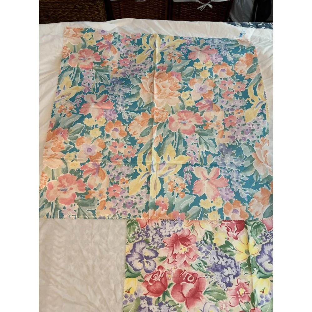 Lot of 3‎ Vintage Flowers abstract 90s look style Fabric 25